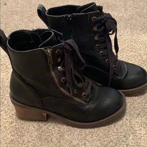 Heeled combat boots